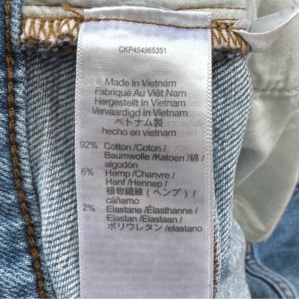 Madewell High Rise Slim Boyjean Blue Wash Distressed Jeans  Sz 32 - Picture 12 of 13